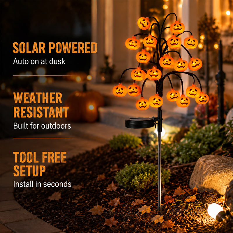 Solar Powered Halloween Twig Lights | Outdoor Pathway Decor