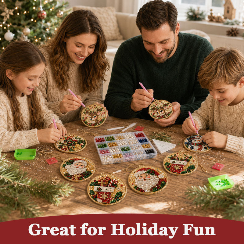 DIY Christmas Ornament Set 6-Piece Round Desig