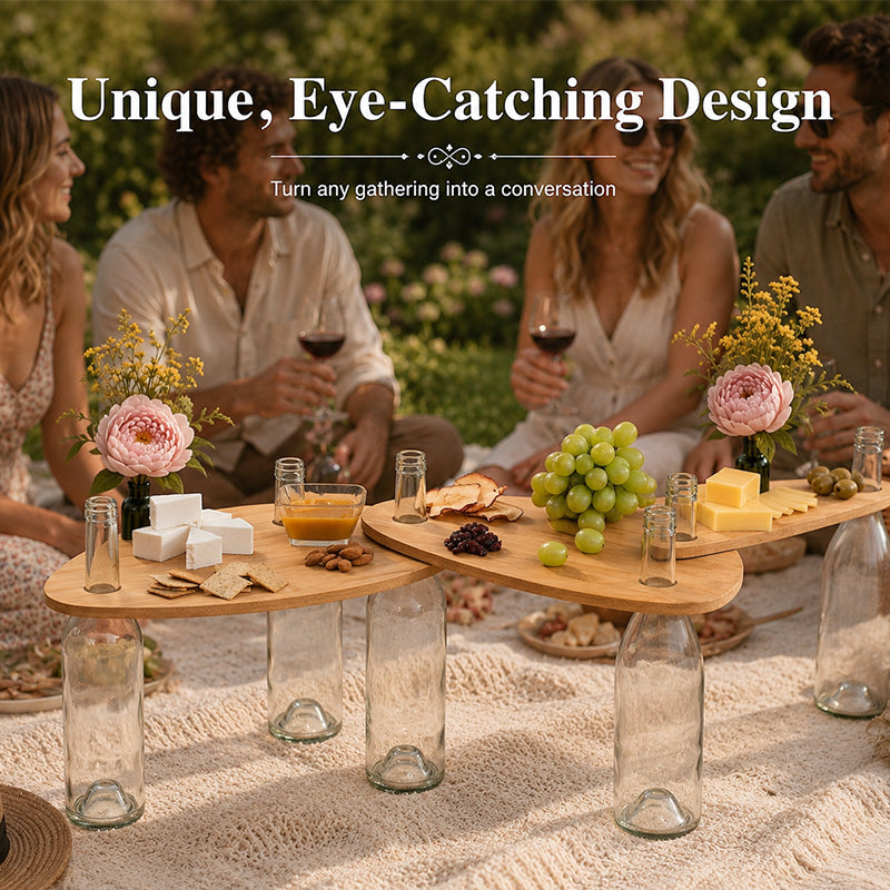 Handmade Wine Flight Serving Tray Set | Ideal For Home Wine Tastings