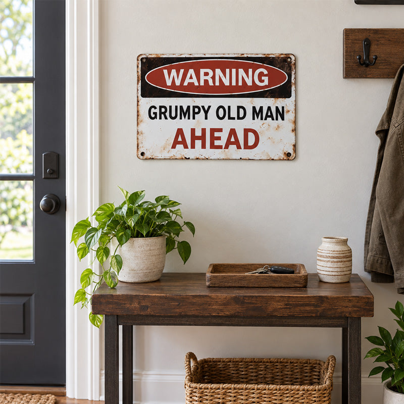 Warning | Grumpy Old Man Ahead Humorous Sign