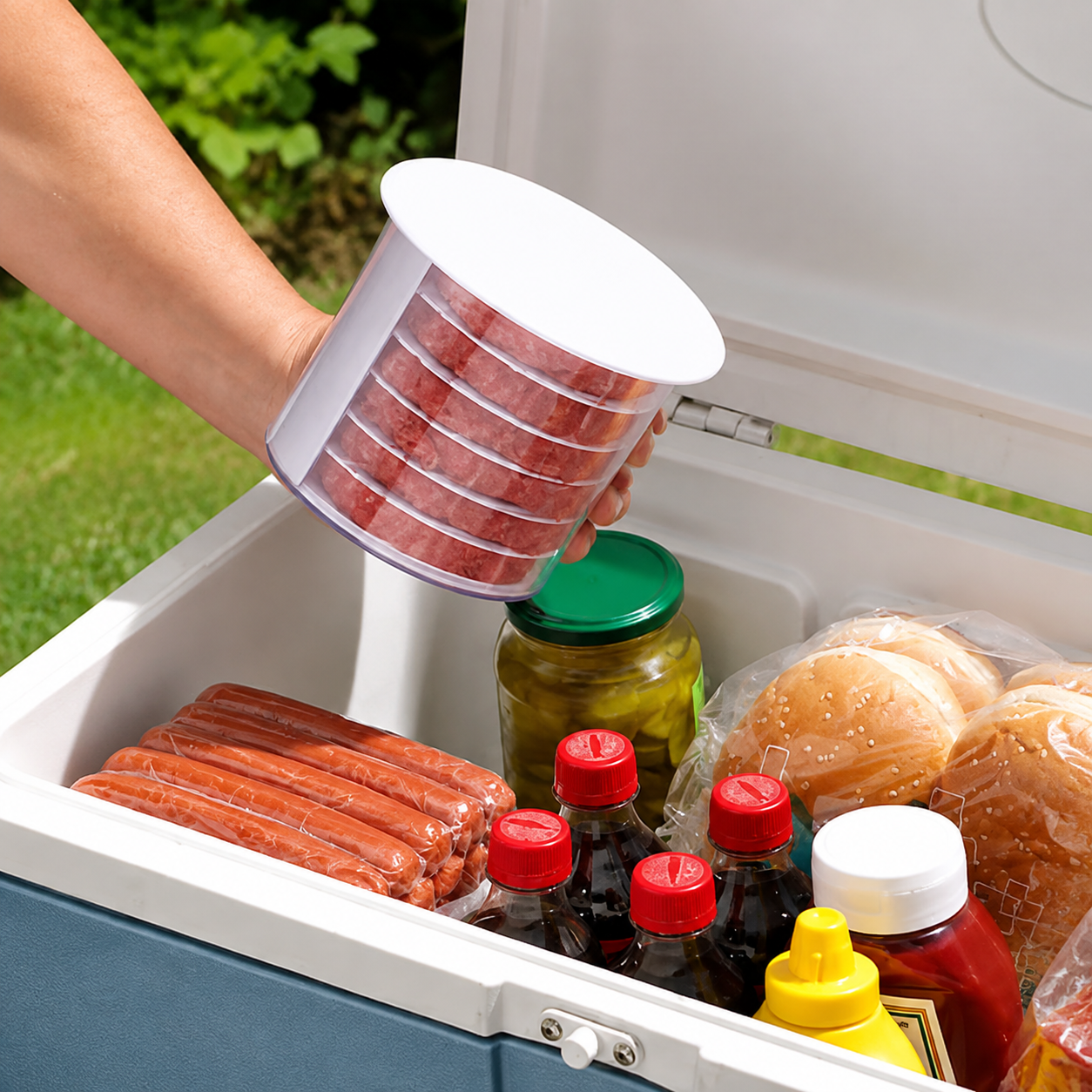 Hand‑Held Burger Patty Maker for Family BBQ & Home Cooking
