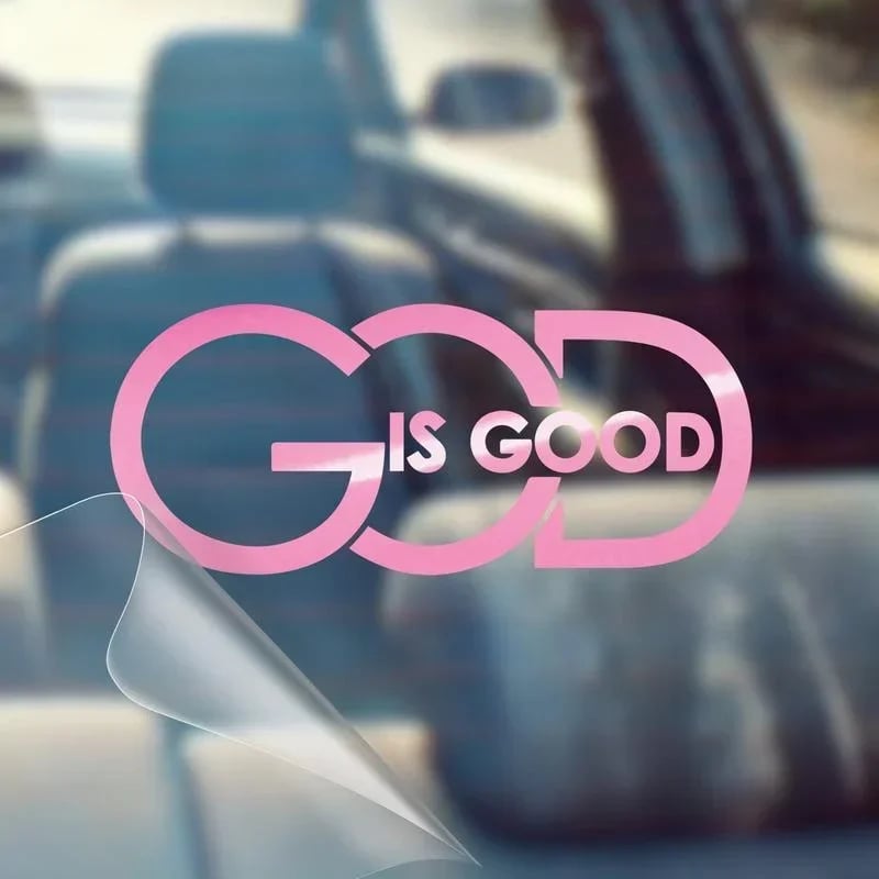 🙏 "God Is Good" Christian Car Decal Sticker | Premium Religious Décor