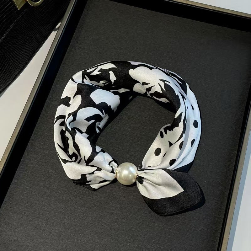 🤍 Pearl Scarf Necklace with Magnetic Clasp | Elegant Women’s Versatile Jewellery