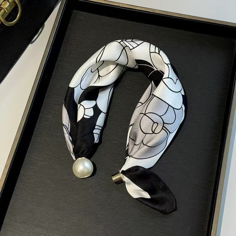 🤍 Pearl Scarf Necklace with Magnetic Clasp | Elegant Women’s Versatile Jewellery
