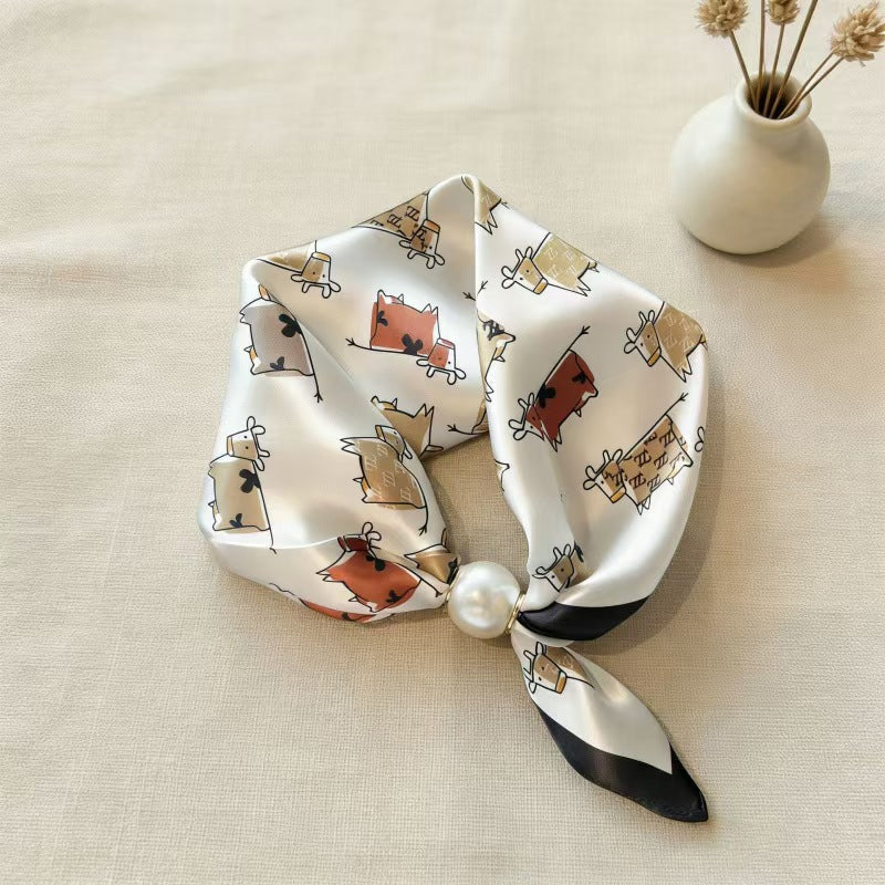 🤍 Pearl Scarf Necklace with Magnetic Clasp | Elegant Women’s Versatile Jewellery
