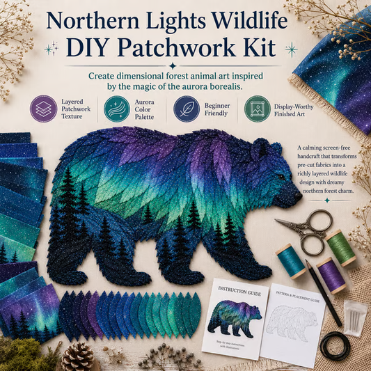🐻Northern Lights Wildlife DIY Patchwork Kit