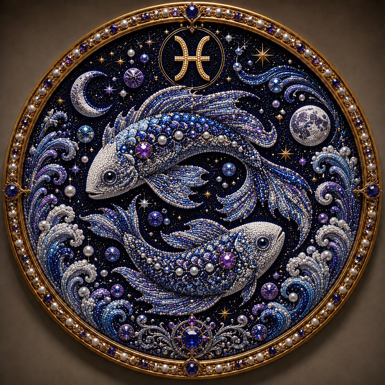 ✨ 12 Star Sign Pearl Mosaic Art Kit – Personalised Zodiac DIY Craft For Astrology Lovers