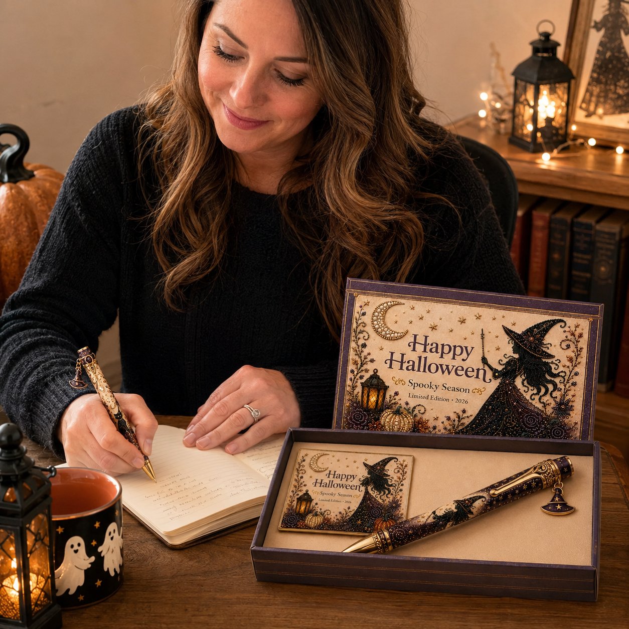 🎃 Halloween Whimsical Pen Gift Set | Decorative Pen, Keepsake Card & Luxury Gift Box, 3 Limited‑Edition Designs ✨