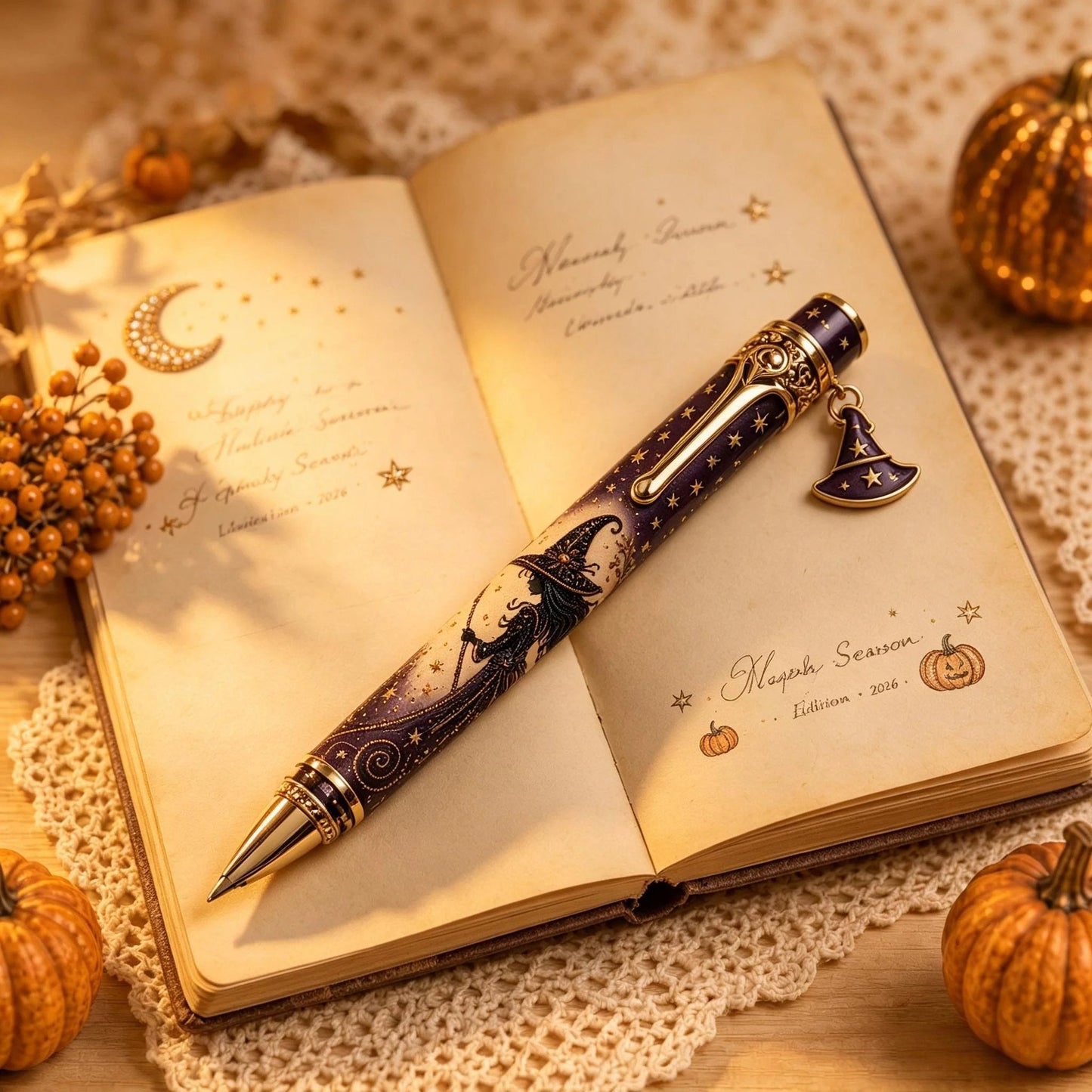 🎃 Halloween Whimsical Pen Gift Set | Decorative Pen, Keepsake Card & Luxury Gift Box, 3 Limited‑Edition Designs ✨
