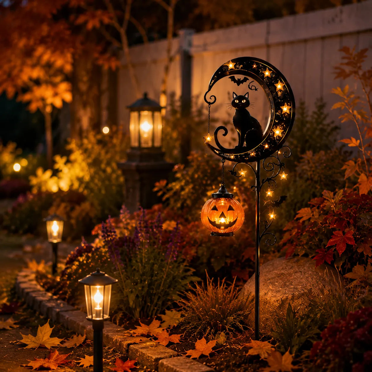 🎃Waterproof Solar Black Cat Garden Light – Vintage Halloween Outdoor Lawn Decoration