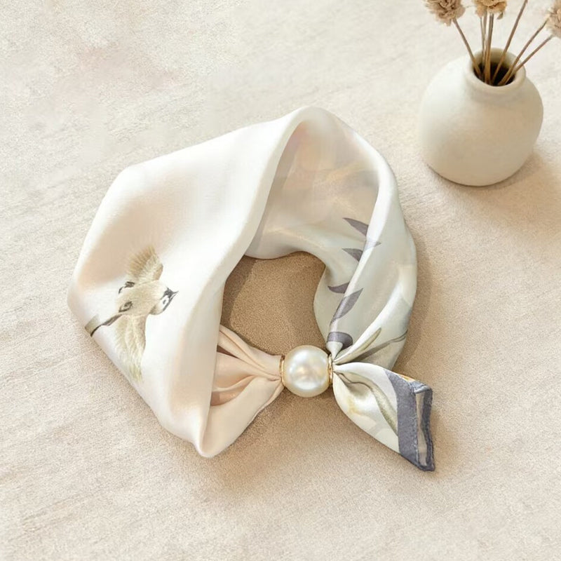 🤍 Pearl Scarf Necklace with Magnetic Clasp | Elegant Women’s Versatile Jewellery