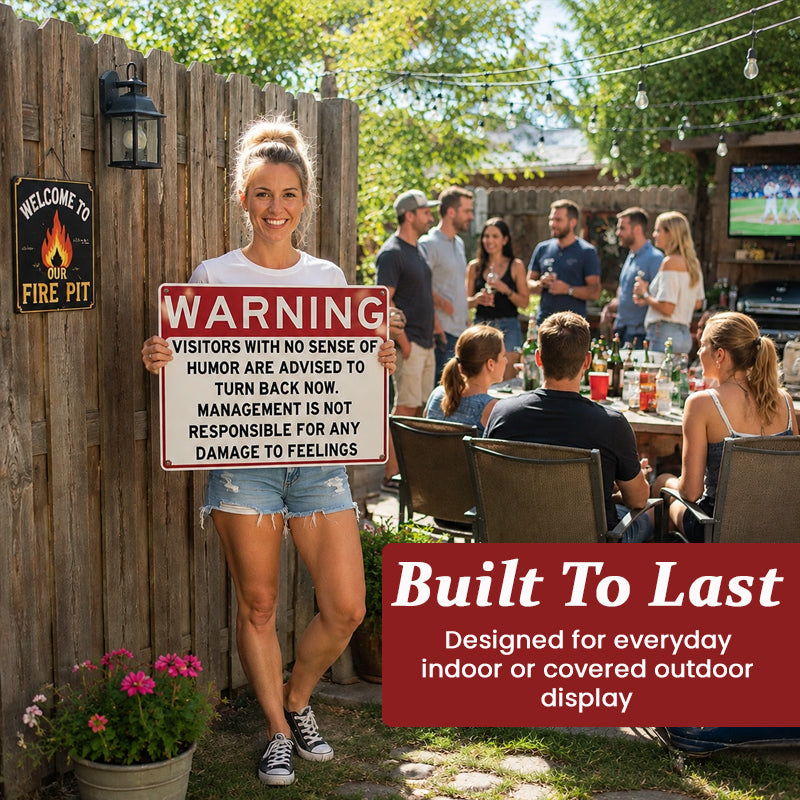 😂 Humorous Warning Door Sign | Fun Quirky Door Decoration
