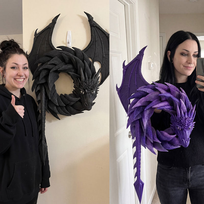 Handmade Dragon Wreath – Unique Fantasy Front Door & Wall Decor