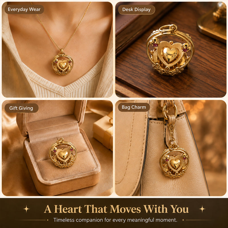 💛 Mechanical Heart Pendant | Timeless Casual Jewellery