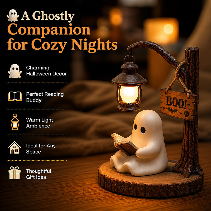 Cosy Lit Ghost Ornament – Gentle Soft Halloween Table Lamp For Cottage Homes 🍂