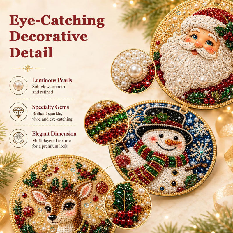 DIY Christmas Ornament Set 6-Piece Round Desig