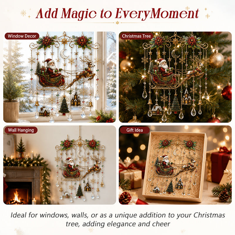 Sparkly Crystal Christmas Hanging Ornaments | Festive Window & Tree Decor