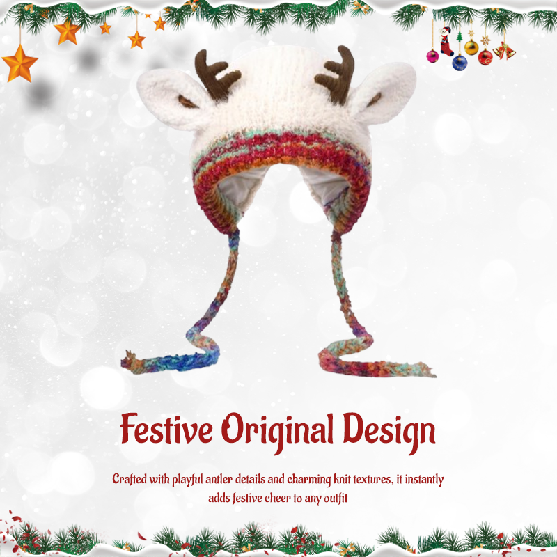 🎅 Festlig julhatt med horn i originaldesign