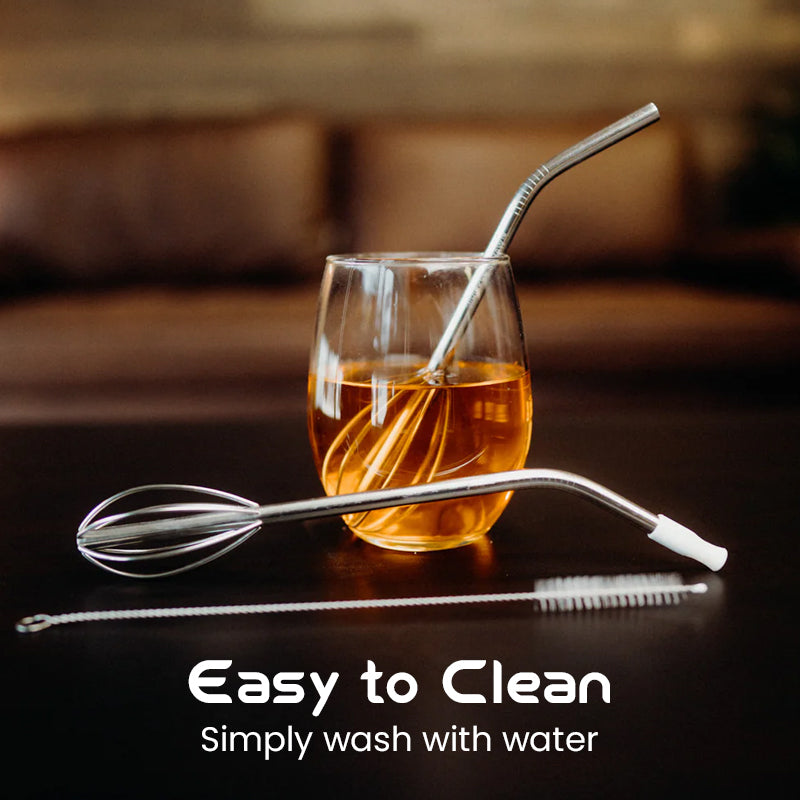🍹 [2-in-1-Innovation] Der Whisk Straw | Schlürfen, umrühren und jeden Tropfen genießen! ✨