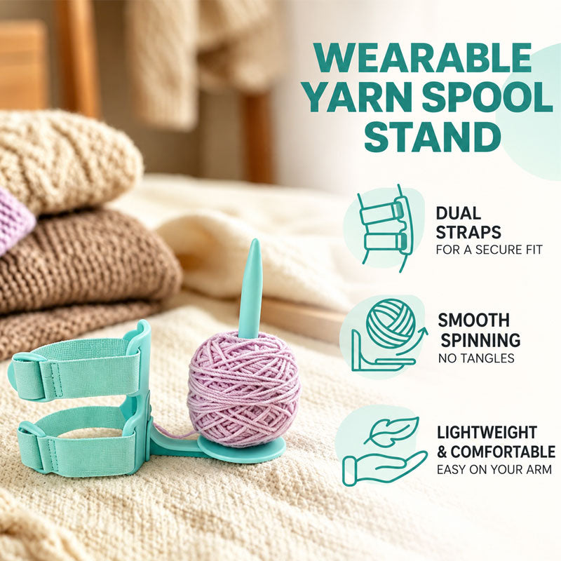 🧶 Portable Arm Yarn Holder for Knitting & Crochet