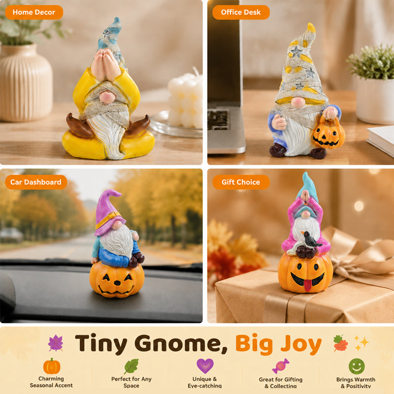 🎃🎄 Dual‑Season Gnome Figurine Set | Autumn & Christmas Indoor Tabletop Home Ornaments