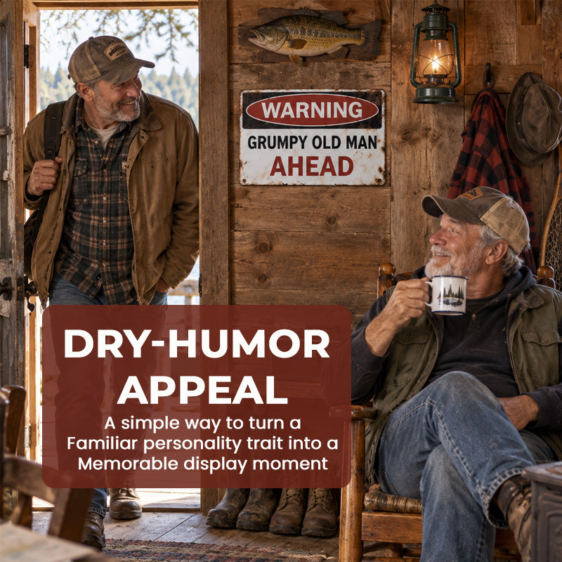 Warning | Grumpy Old Man Ahead Humorous Sign