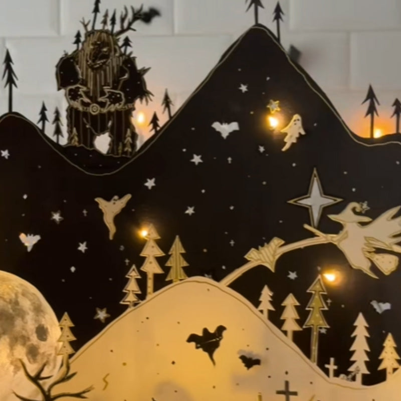 🏚️ Magische Halloween-Spukhausbeleuchtung | Erhellen Sie Ihre gruselige Nacht 🎃👻