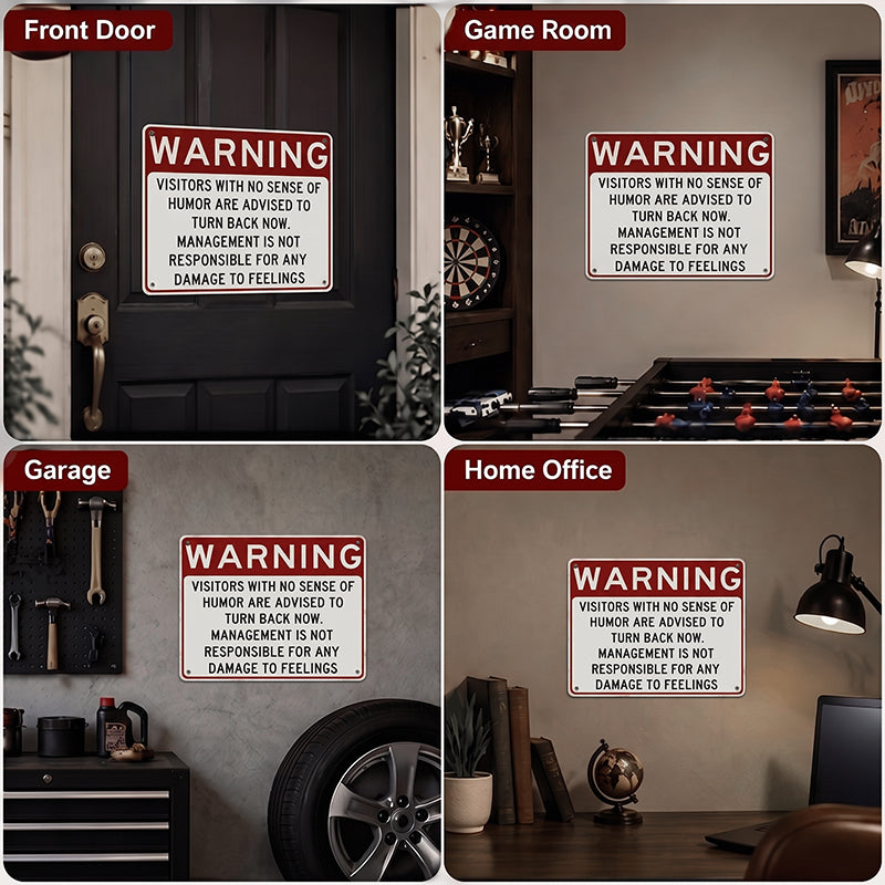 😂 Humorous Warning Door Sign | Fun Quirky Door Decoration