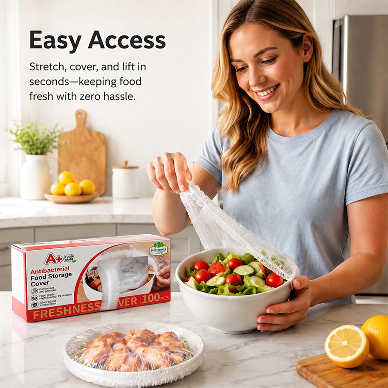 Antibacterial Food Preservation Covers | Reusable Elastic Stretch Lids for Bowls & Plates