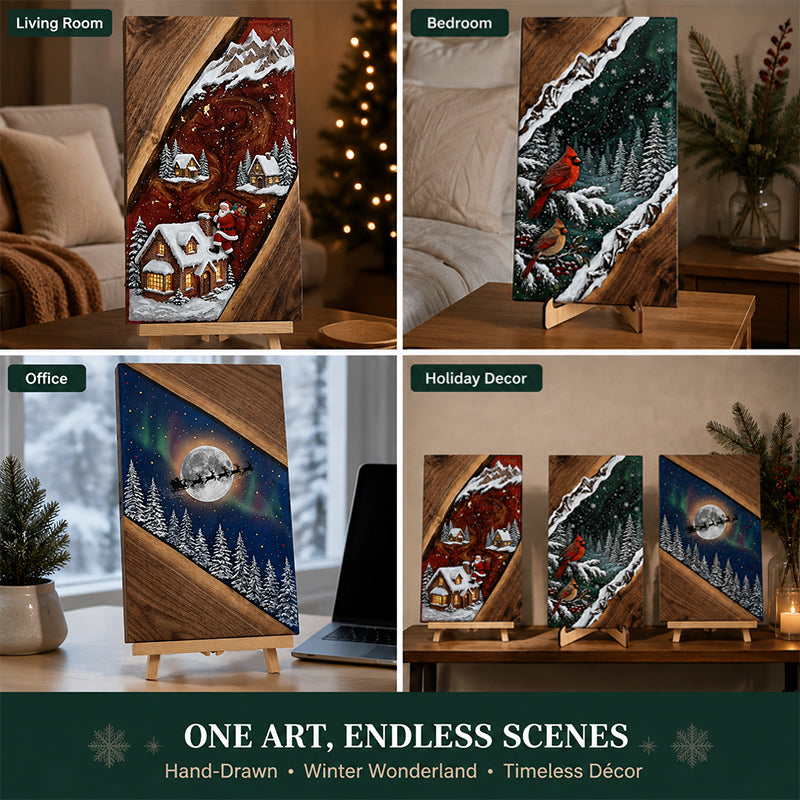 🎄 Christmas Season Wall‑Mounted Plaque | Cosy Cottage‑Style Xmas Home Decoration