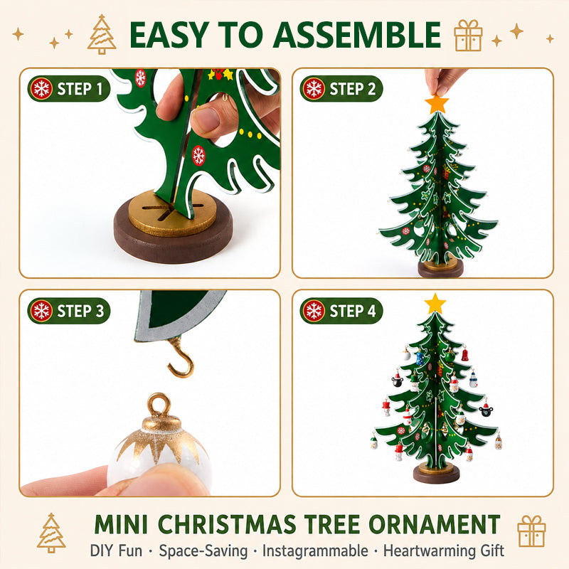 🎄 DIY Wooden Christmas Tree Ornament Set | Festive Wooden Craft Kit For Christmas Decorating