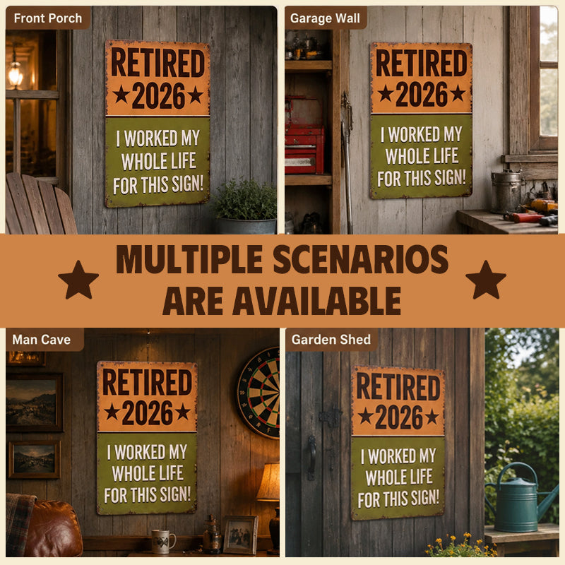 Funny Retirement Sign – Retired 2026