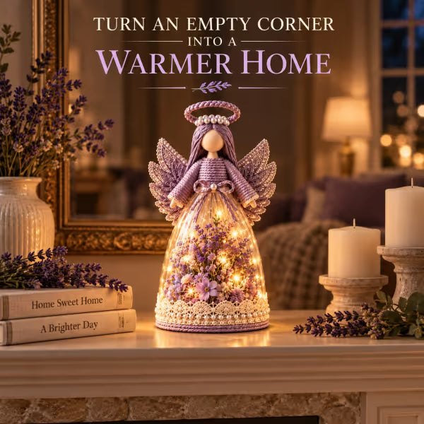 ⏳ 50% OFF – 👼 Blooming Guardian Angel Light | Warm LED Floral Angel Figurine, Meaningful Home Gift ✨