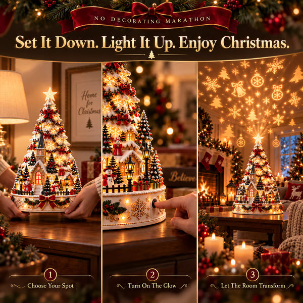 🎄MerryRealm™ Christmas Village Lightscape Tree