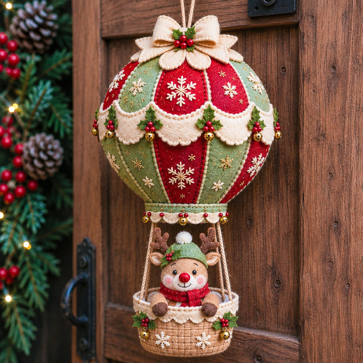 🎈 Christmas Hot Air Balloon Hanging Ornament DIY Kit | Festive Home Craft Set