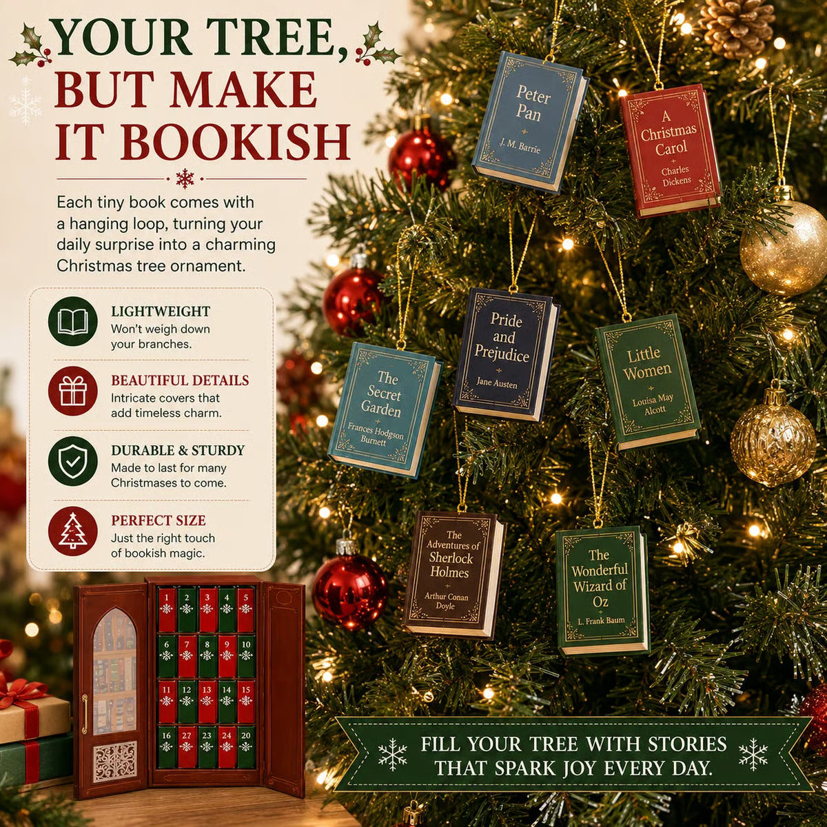 📚 25-Day Mini Book Advent Calendar – 🎁 ❤️ A Book Lover's Christmas Countdown