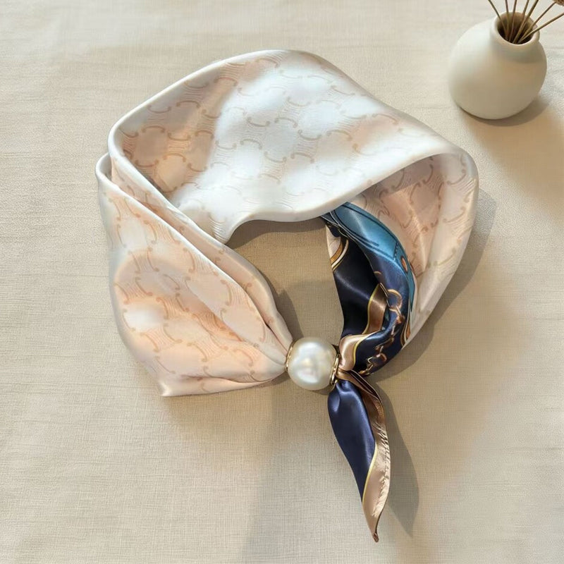 🤍 Pearl Scarf Necklace with Magnetic Clasp | Elegant Women’s Versatile Jewellery