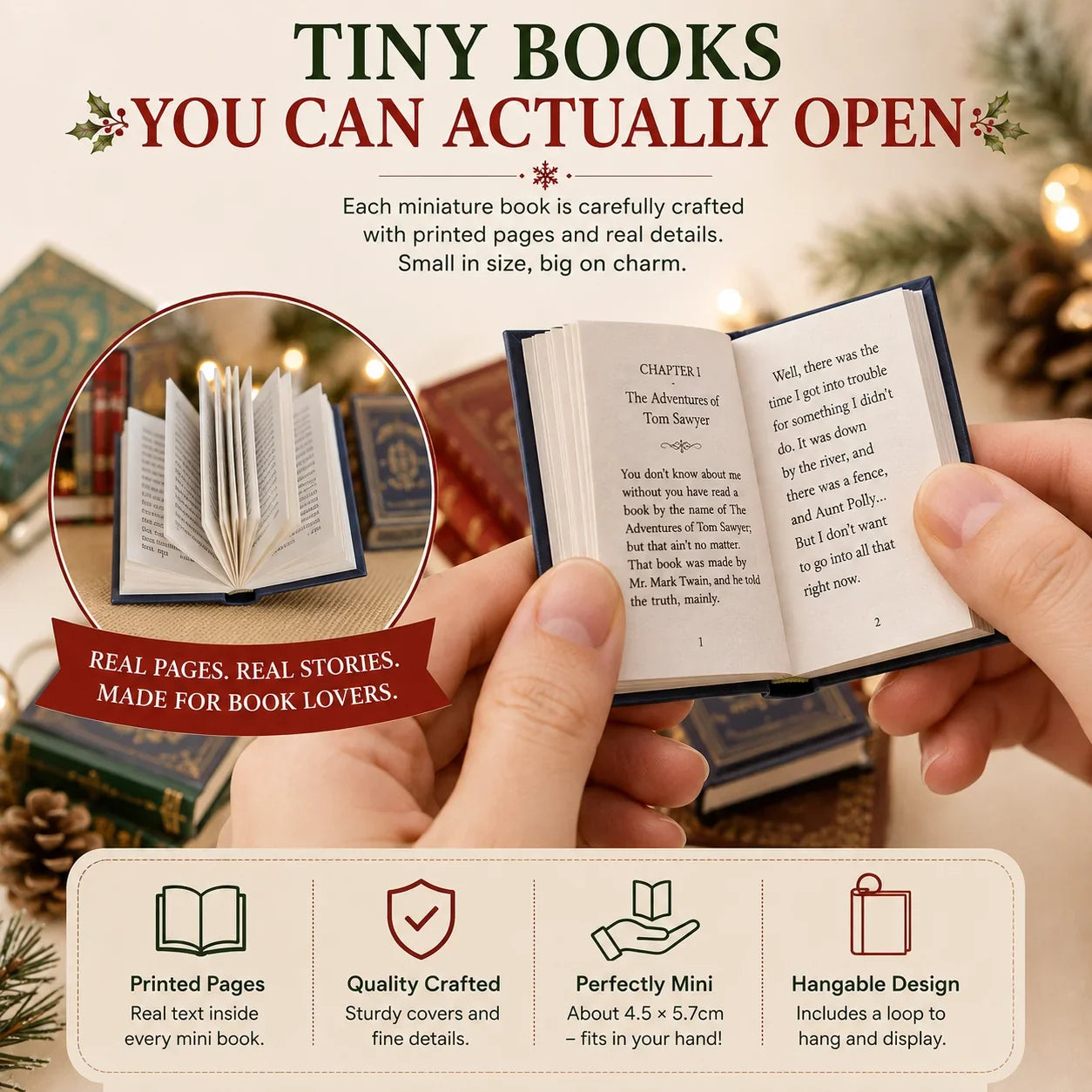 📚 25-Day Mini Book Advent Calendar – 🎁 ❤️ A Book Lover's Christmas Countdown