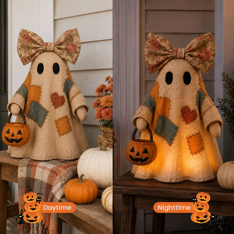 Whimsical Patchwork Ghost Decor👻