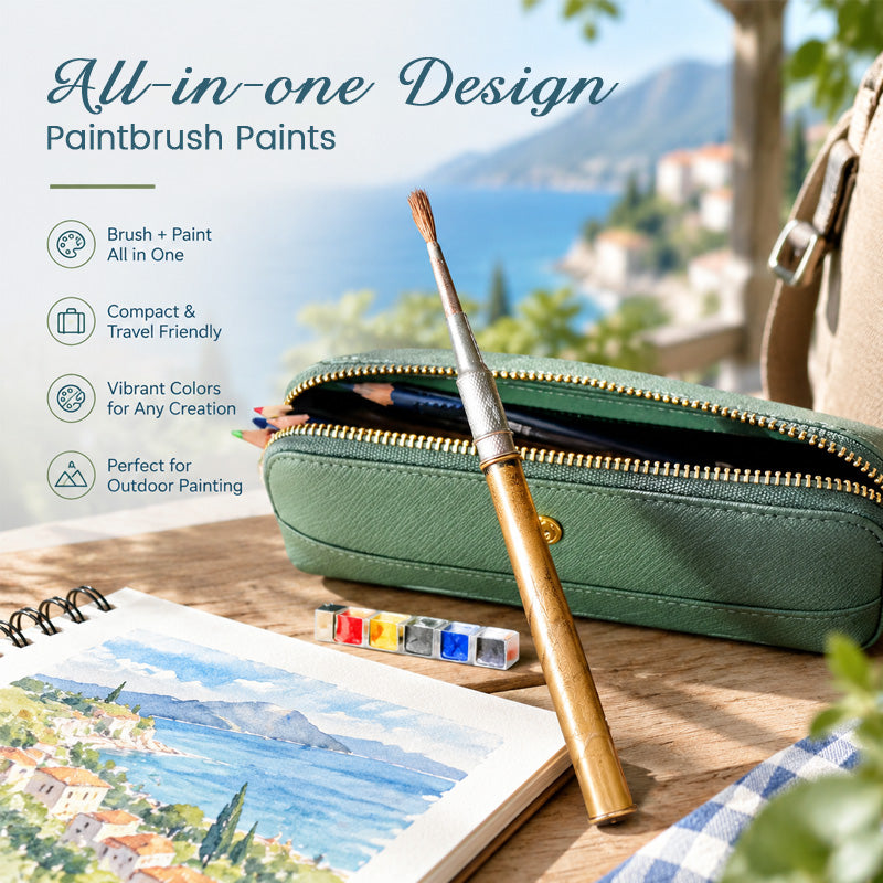 Portable Watercolour Painting Set – Compact Brush & Paint Kit