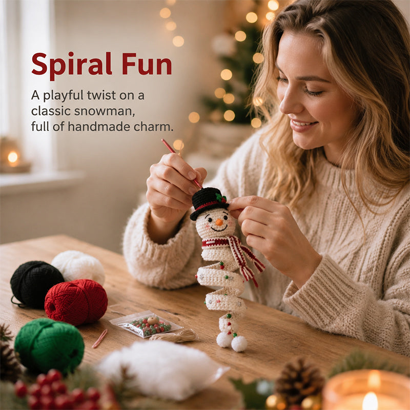 DIY Spiral Crochet Christmas Ornament Kit 🎄
