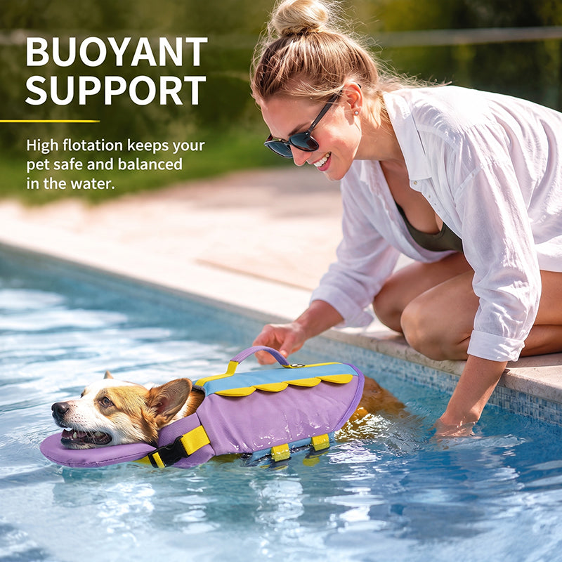 🐶 Cute Dog Life Jacket | Pet Swimming Safety Flotation Vest