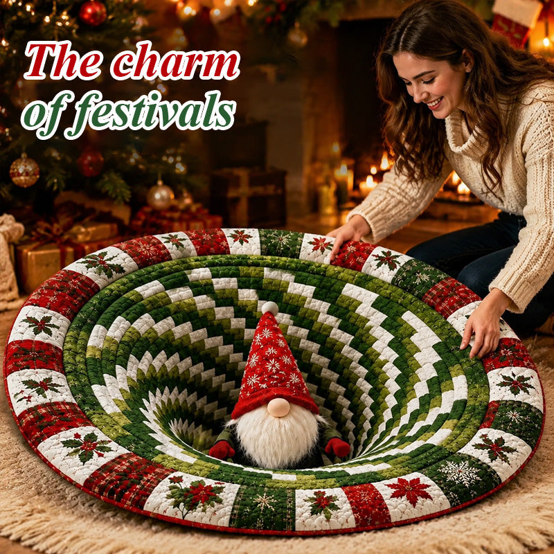 Festive 3D Christmas Rug | Cosy Living Room Floor Mat for Seasonal Home Styling