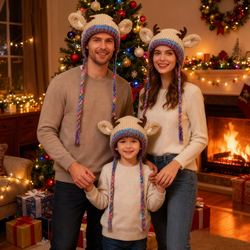 🎅 Festlig julhatt med horn i originaldesign