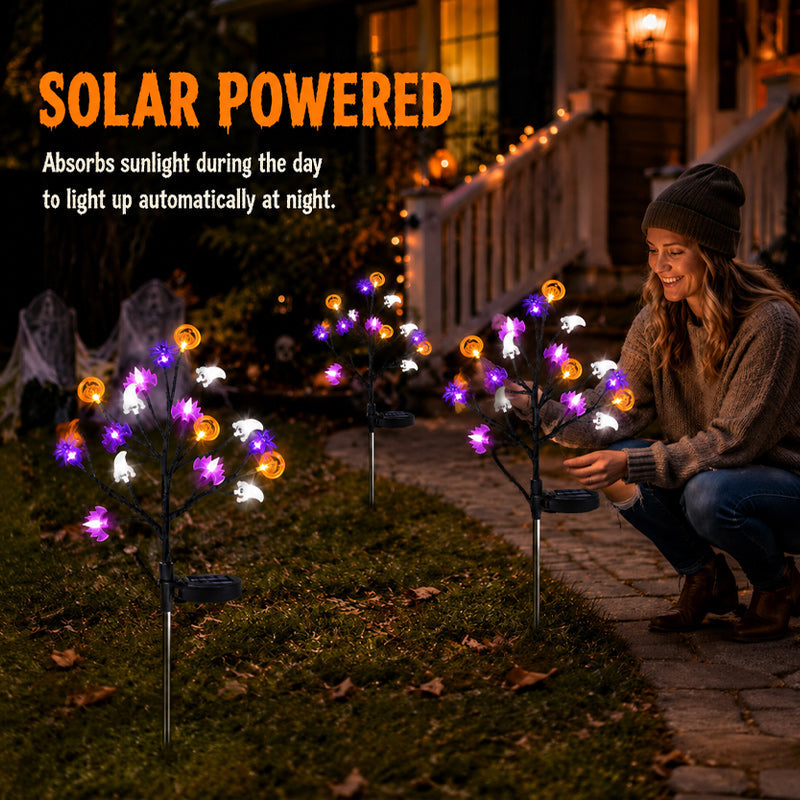 Solar Powered Halloween Twig Lights | Outdoor Pathway Decor