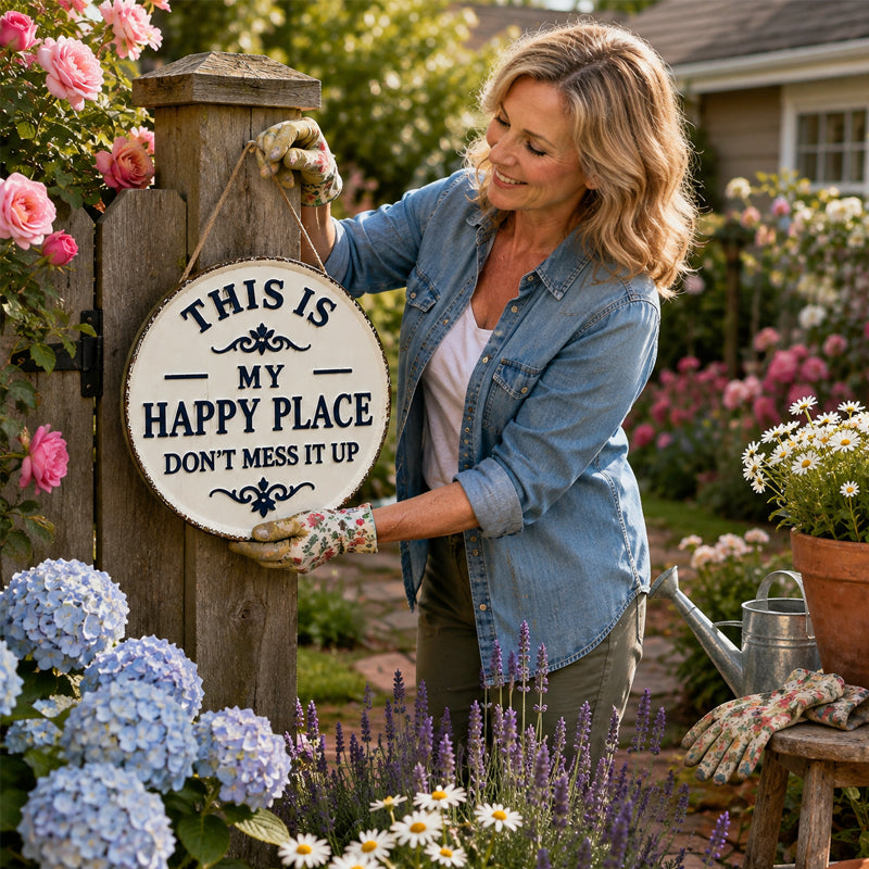 "This Is My Happy Place, Don't Mess It Up" Sign