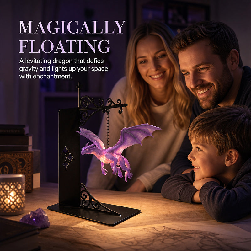 🐉 Limited Offer | Magical Floating Dragon Bookshelf Lamp – Fantasy LED Dragon Night Light For Kids & Adult Bedrooms