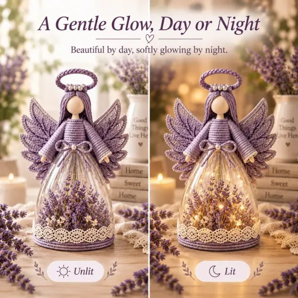 ⏳ 50% OFF – 👼 Blooming Guardian Angel Light | Warm LED Floral Angel Figurine, Meaningful Home Gift ✨
