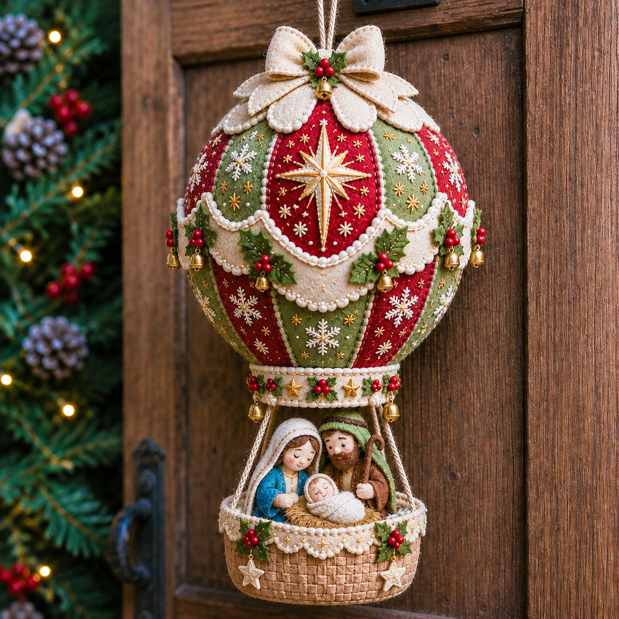 🎈 Christmas Hot Air Balloon Hanging Ornament DIY Kit | Festive Home Craft Set