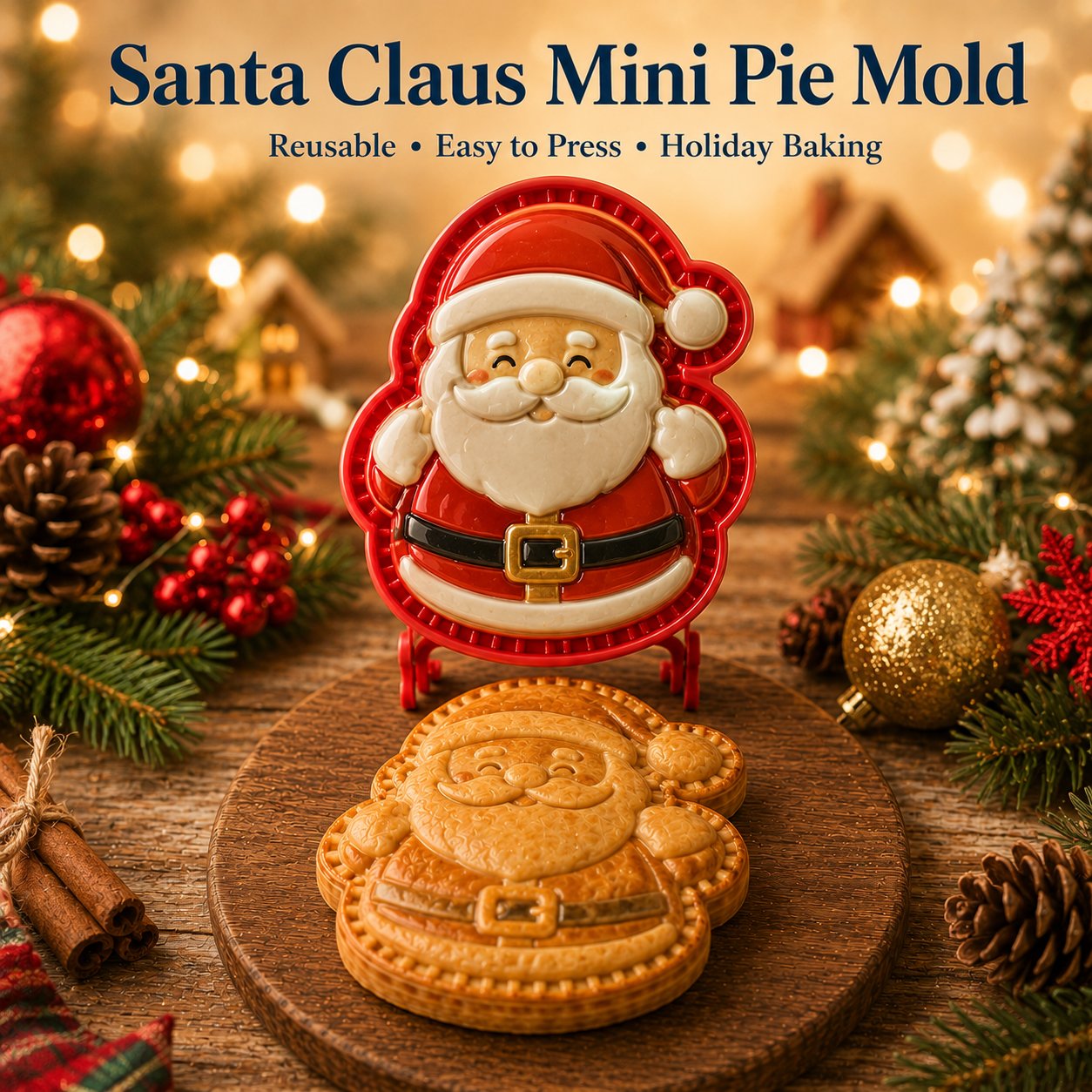 🎄 8‑Design Christmas Mini Pie Mould Collection | Festive Baking Mould Set for Home Bakers